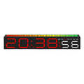 LED Clock Dual Alarm Colorful Table Clock RGB Lamp LED Strip Lights Pickup Light Sound Control Music Rhythm For Desktop Light