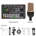 F998 Sound Card Microphone Mixer Kit 16 Sound Effects Audio Recording Sound Mixer Audio Mixing Console Amplifier for Phone PC