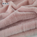 Plain Faux Fur Fabric Smooth Clothes Coats Dolls Sewing Thickened Imitation  Rabbit Plush Textile Soft Silky.