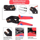 Non Insulated Lug and Socket Crimping Pliers Durable Professional Full Cycle Ratchet Crimping Pliers AWG20-13 0.5-2.5mm ². - SN-48B
