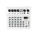 AM6 6 Channel Professional Sound Mixer Console Mini Audio Mixer Sound Card Computer Input 48v Power USB Computer Record