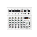 AM6 6 Channel Professional Sound Mixer Console Mini Audio Mixer Sound Card Computer Input 48v Power USB Computer Record