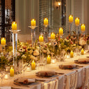 Battery-operated acrylic glass LED candles, flameless candles, flickering candles