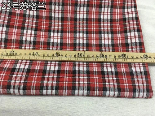 Plaid Fabric Christmas By Meter for Skirt Uniform Dresses Background Diy Sewing Scottish Style Cloth Soft Breathable Comfortable