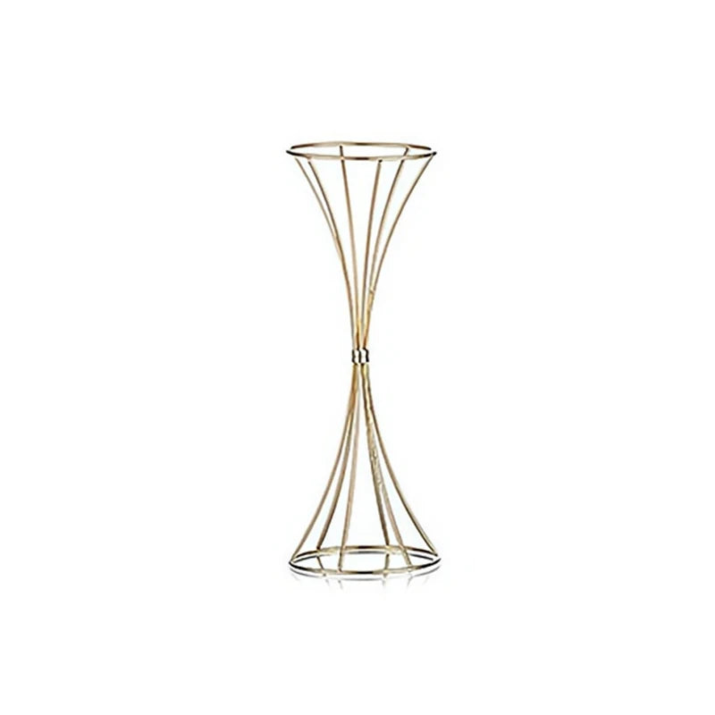 Golden iron vases for flowers, flower arrangement stands,
