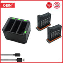 Batteries for DJI Osmo Action Camera Battery - 1300mAh Channel USB Charger bateria For DJI Osmo Action Camera Accessories. - 4Pcs