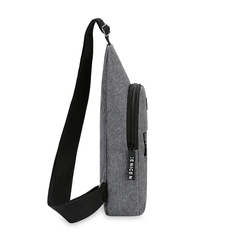 Men's Chest Bag, Single Shoulder Messenger Bag, Large Capacity.