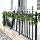 New Christmas Norfolk Pine Garland With Lights For Mantle Fireplace Decor Artificial Pine Branches Wreaths Table Home Decor 2025