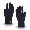 Winter Touch Screen Knitted Warm Glove Outdoor Anti Slip Cycling Driving Cold Proof Five Finger Glove Fashion Solid Glove Unisex