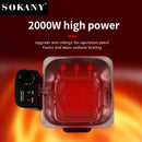 Electric Deep Fryer with Lid 5 Liters Capacity, Temperature Control,View Window,Three Frying Baskets,2000W. - Houselin