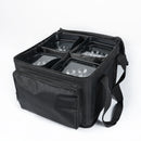 Fieryzeal Black 600D Waterproof Par Light Bag PVC 210D Lining Stage Lighting Bag for 20×14.5×14.5CM Par Lights