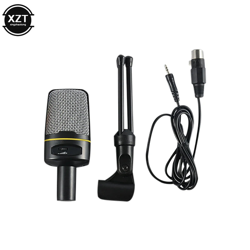 Condenser Microphone Professional 3.5mm Wired Studio Capacitive Mic With Tripod Stand SF920 for PC Computer Recording