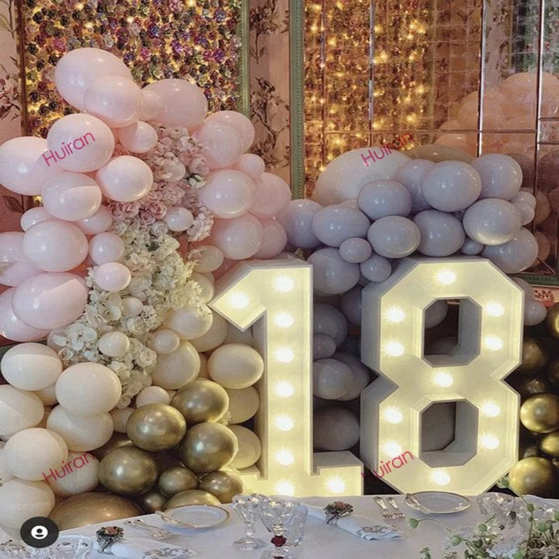 Giant LED Lighted Birthday Number Figure for Decoration