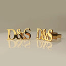 Customized First Letter Cufflinks, Stainless Steel Minimalist Cufflinks, Couple Cufflinks, Personalized Cufflinks As Gifts.