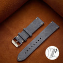 Quick Release Soft Suede Strap 14mm 16mm 18mm Wristband 20mm 22mm Brown Watch Bands Calfskin Bracelet Women&Men Accessories