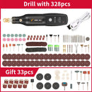 Dremel tool, cordless drill, rotary tool, mini electric drill.