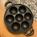 Cake Pan Cast Iron Omelette Pan Non-Stick Cooking Pot Breakfast Egg Cooker Cake Mold Kitchen Cookware Kitchenware. -7 Hole Cooking