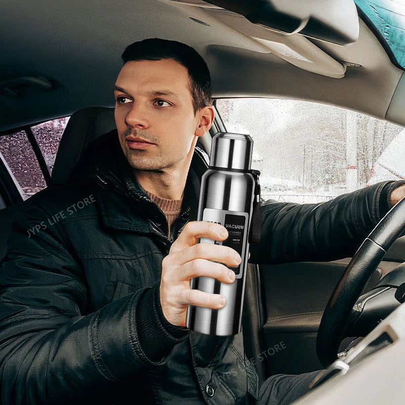 1000ML Stainless Steel Thermos Bottle Sport Thermal Water Bottle Keep Cold and Hot Insulated Cup Outdoor Campping Vacuum Flasks