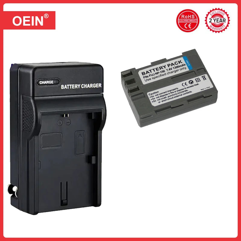 Digital Camera Battery, For Fujifilm, Fuji, FinePix, IS Pro, S5 Pro. - 1300mAh NP-150 NP150 FNP150 FNP-150