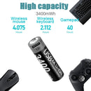 Type-C Rechargeable Lithium Battery for Camera Remote Control Smart Door Lock Microphone Mouse. - 3400mWh 1.5V AA USB