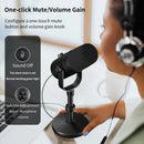Dynamic Microphone XLR/USB Online Game Streaming Podcast Live PC Song Phone Recording RGB YouTube Video Studio Mic MK-8. - SEMNLAN