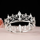 Vintage Men's Royal King Crown Queen Tiara Crown Bridal Prom Accessories Metal Prince Crowns Tiaras Full Round Party Accessories - BUY ABROAD NOW