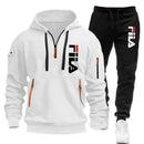 Two sets of 2026 new fashionable men's sportswear, a zippered hooded sweatshirt and sweatpants, for casual fitness and jogging