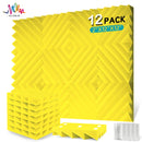 Studio Acoustic 12 Pcs, Self-adhesive Acoustic Insulation Wall Panels Foam Padding, Musical Recording Studio Home Decoration