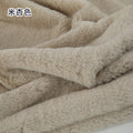 Plain Faux Fur Fabric Smooth Clothes Coats Dolls Sewing Thickened Imitation  Rabbit Plush Textile Soft Silky.