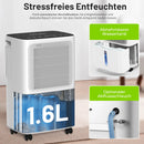 16L/Day Dehumidifier with Wifi Controlled App, Digital Humidity Display, Continuous Drainage, Laundry Drying and 24 Hour Timer