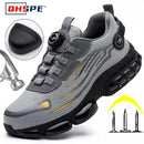 Rotating Button New Safety Shoes Men Anti-smash Anti-puncture Work Shoes