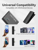 vernee M1 Wireless Lavalier Microphone with Charging Case Short Video Recording Mini Mic for iPhone/iPad/Android