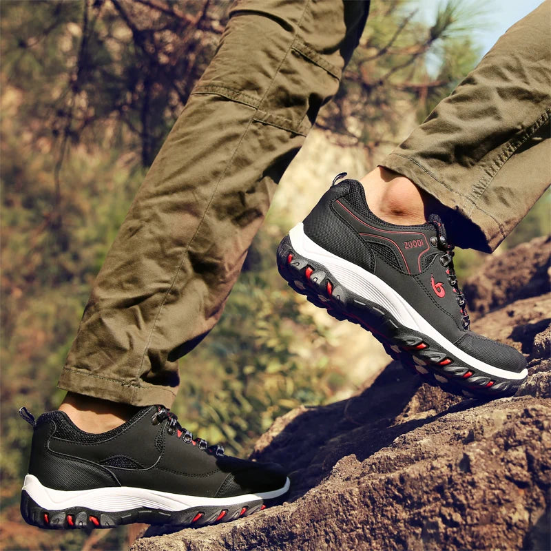 Men's Hiking Shoes Waterproof Leather Outdoor PU