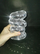 Small Sliver Disco Ball Vase Flower Planter Pot Table Decor Sculpture Table Centerpiece Home Decor Unique Housewarming Gift