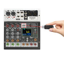 FREEBOSS 99 Effect 4 Channel Mixing Console 48V Bluetooth Sound Audio DJ Mixer USB Play PC Record for Karaoke Home Party AM-UT1