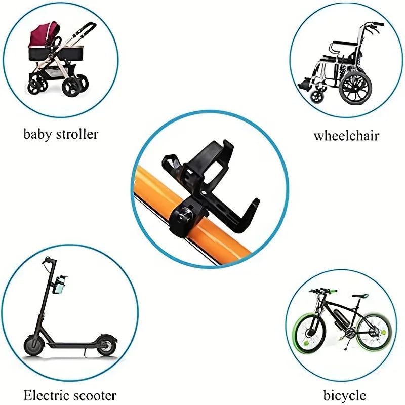 Rotating bottle cage for mountain bikes, electric scooters and more