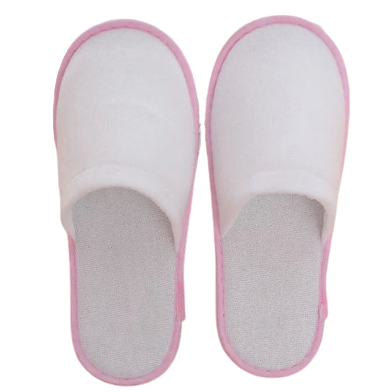 10Pair Lot Hotel Slippers Men Womens random color Velvet Travel Disposable Cotton Home Hospitality Shoes Cheap SPA Guest Slides