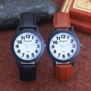 Fashion leather strap watches for woman man children boys young students 12hours quartz waterproof watches clock. - 2025