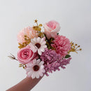 7-Forked Artificial Rose Hydrangea Handheld Flower Fillet Rose Dried Flower Silk Flower Daisy Wedding Decoration Flower Bouquet