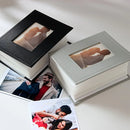 Premium Leather album - holds up to 100 4X6 "photos with front window for family, wedding and baby photos