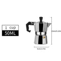 Aluminum Moka Pot Classic Stovetop Espresso Coffee Maker Coffee Kettle Tea Pot For Office Home Outdoor Camping Tableware