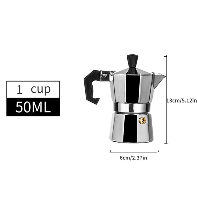 Aluminum Moka Pot Classic Stovetop Espresso Coffee Maker Coffee Kettle Tea Pot For Office Home Outdoor Camping Tableware