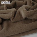 Plain Faux Fur Fabric Smooth Clothes Coats Dolls Sewing Thickened Imitation  Rabbit Plush Textile Soft Silky.
