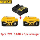 battery charger, fast charging, lithium battery, tool battery . - DEWALT original 20V, 5AH, DCB115, DCB118