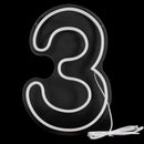 Neon Number Sign for Birthday, Acrylic 0-9 Lights with Switch for Wedding, Party