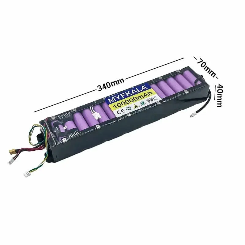 2025 New 36V 100Ah Battery for Xiaomi M365/Pro/1S Special Battery Pack 36V Battery Riding 30km BMS+Charger Scooter Accessories