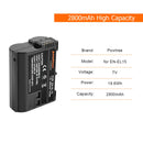 Camera Battery For Nikon DSLR D600 D610 D800 D800E D810 D850 D7000 D7100 D7200 L50. - 7V 2800mAh EN-EL15 ENEL15 EN EL15