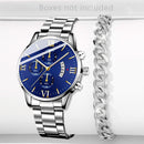 Men's stainless steel watch.