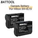Camera Battery For Nikon DSLR D600 D610 D800 D800E D810 D850 D7000 D7100 D7200 L50. - 7V 2800mAh EN-EL15 ENEL15 EN EL15