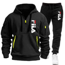 Two sets of 2026 new fashionable men's sportswear, a zippered hooded sweatshirt and sweatpants, for casual fitness and jogging